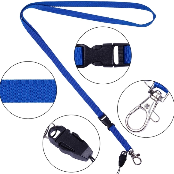 ❤️‍🔥$4~ NEW! x5 22" Polyester Neck Lanyards With J-Hooks & Buckles - Picture 4 of 8
